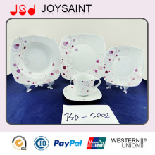 18 PCS China Supplier Porcelain Food Grade Use Tableware Ceramic Dinner Sets Plate